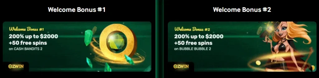Casino Ozwin bonus