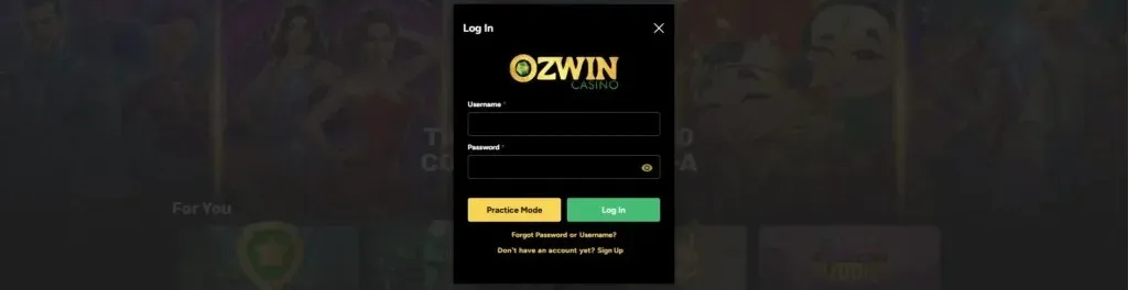 Casino Ozwin login